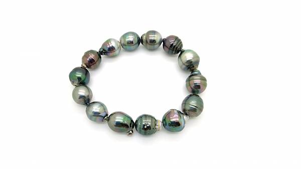 Bracelet élastique de 14 perles baroques